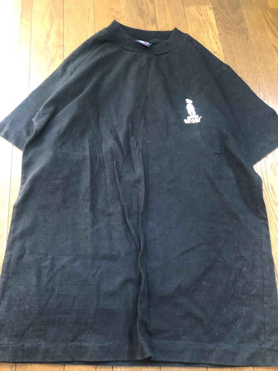 STUSSY ステューシー シャドーマン Tシャツ バックロゴ 黒|PayPayフリマ