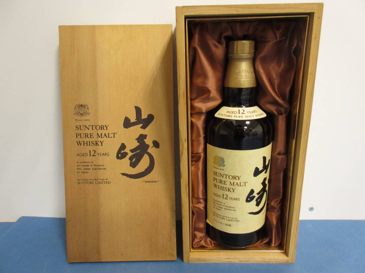 178) SUNTORY サントリー 山崎12年 ピュアモルト ウイスキー 木箱