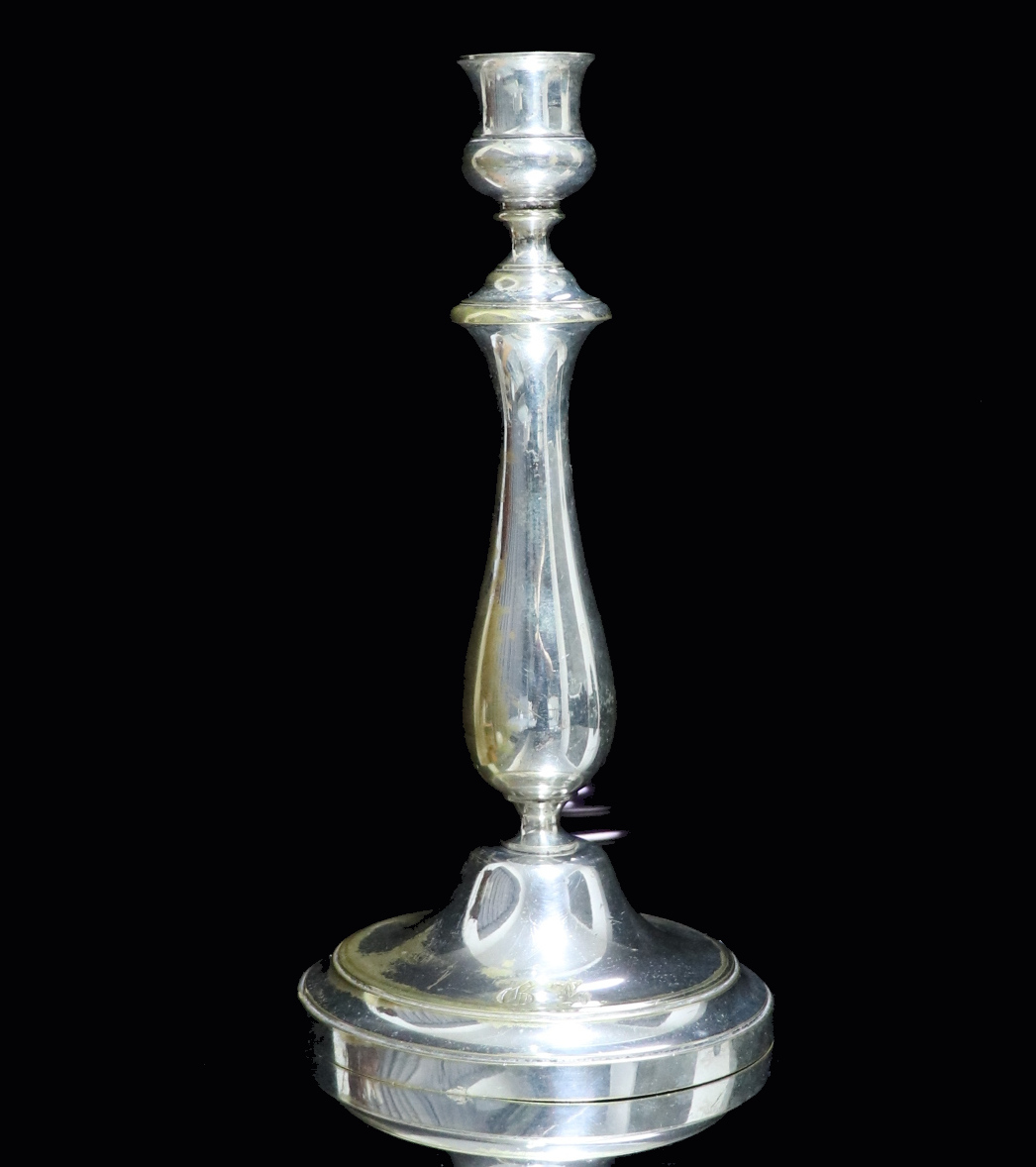 アンティーク・クリストフル (Christofle) キャンドルスタンド 25cm 純銀P シルバーコーティング 蝋燭立て ロウソク 燭台 テーブル b