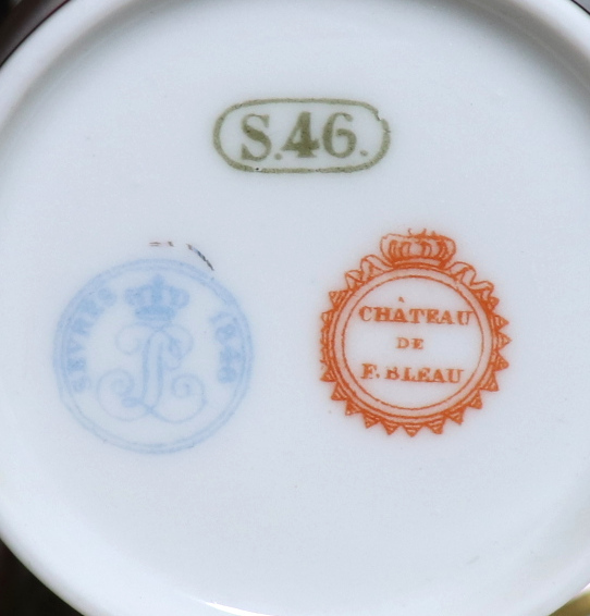  Old * соболь (SEVRES). c departure примечание 1846 год производства золотая краска a can подвеска документ sama cup & блюдце C&S белка . заяц синий античный Meissen 