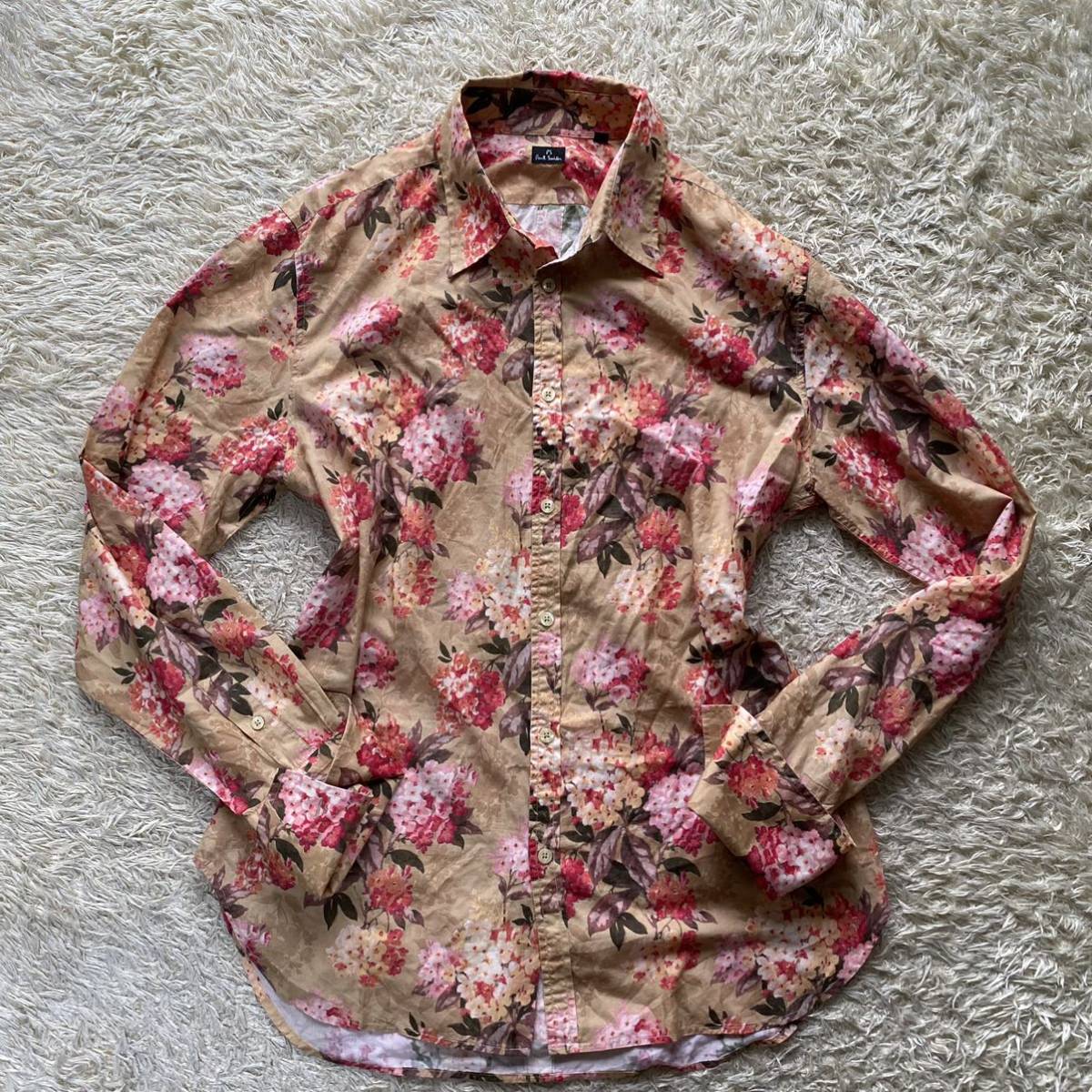 極美品◎ ポールスミス 『圧巻の存在感』 PS Paul Smith 長袖シャツ 花
