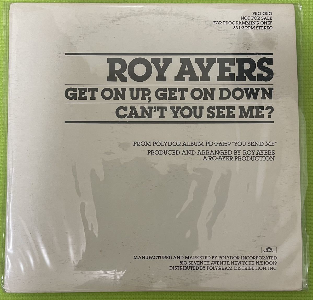 HIPHOP soul disco record ソウル ディスコレコード Roy Ayers Get On Up, Get On Down(12) promoの画像1