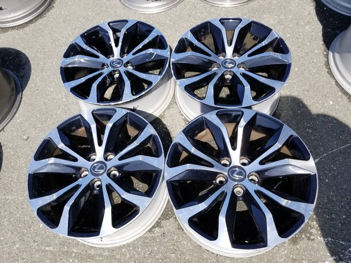 [6080]雷克薩斯NX F運動正品18英寸7.5 J +35 PCD 114.3 4輪    原文:【6080】レクサス NX Fスポーツ 純正 18インチ 7.5J ＋35 PCD114.3 ホイール4本