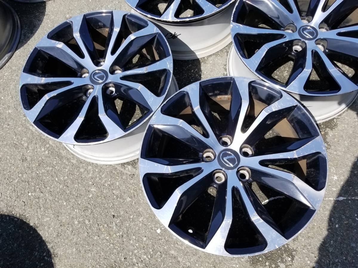 [6080]雷克薩斯NX F運動正品18英寸7.5 J +35 PCD 114.3 4輪    原文:【6080】レクサス NX Fスポーツ 純正 18インチ 7.5J ＋35 PCD114.3 ホイール4本