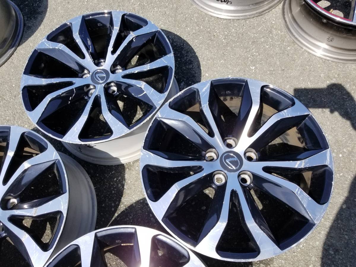 [6080]雷克薩斯NX F運動正品18英寸7.5 J +35 PCD 114.3 4輪    原文:【6080】レクサス NX Fスポーツ 純正 18インチ 7.5J ＋35 PCD114.3 ホイール4本