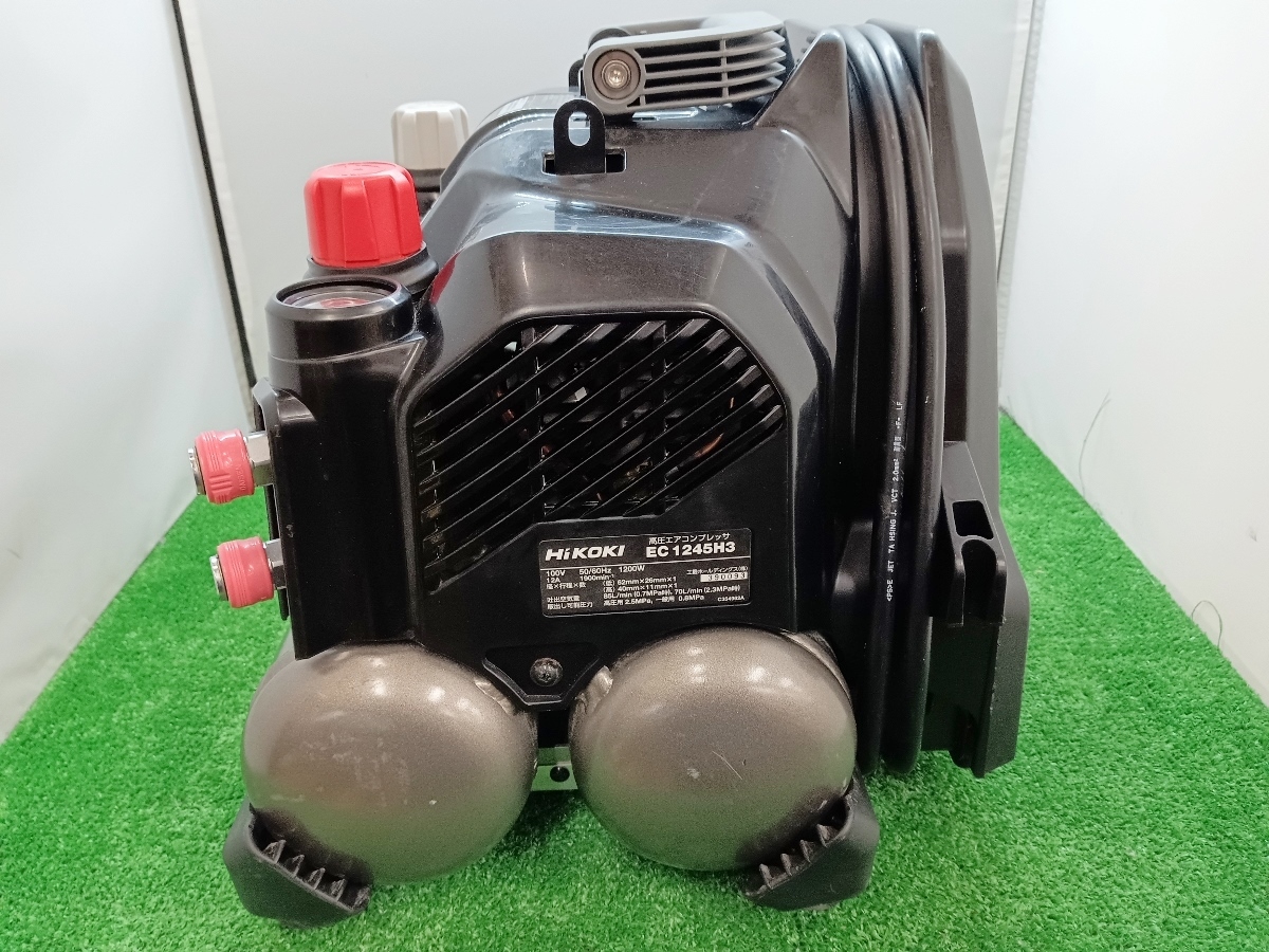 日立工機 HiKOKI 100V エアコンプレッサ 8L 一般圧・高圧対応 EC1245H