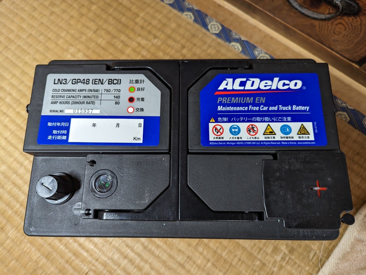 2017 ACDelco Europe car LN3 GP48 712CCA(750CCA) W:270mm D:170mm H:185mm used battery 