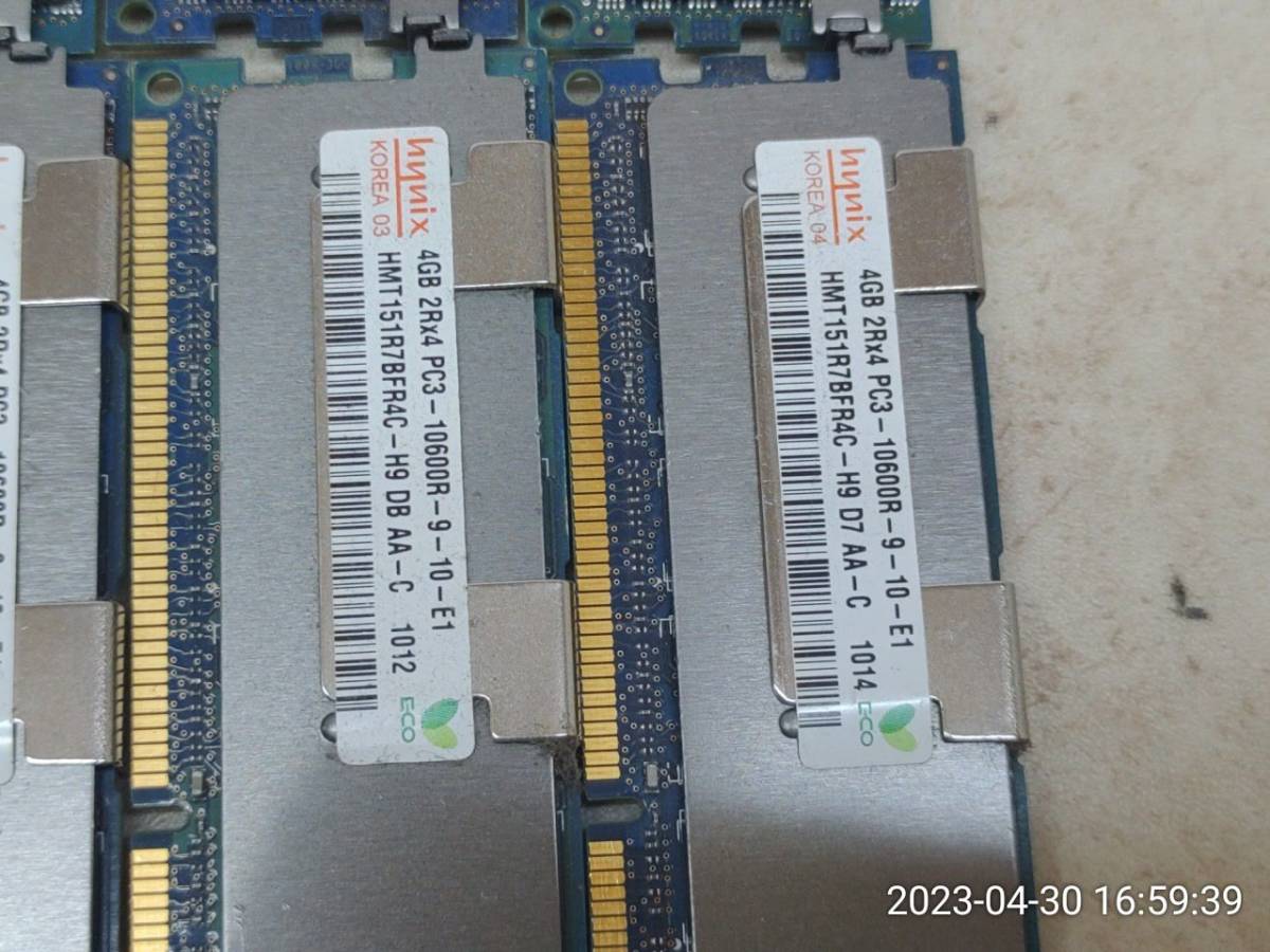 3VQUM9 8枚セット HYNIX 4GB PC3-10600R 計32GB メモリ サーバー用_画像4
