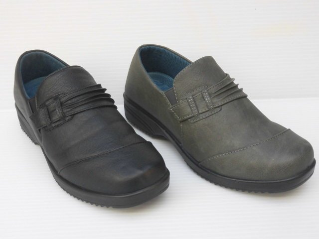 SALL sale 23.5 heel ...Rakuchin Comfort RC256 black lak chin comfort woman lady's . type slip-on shoes walking shoes 