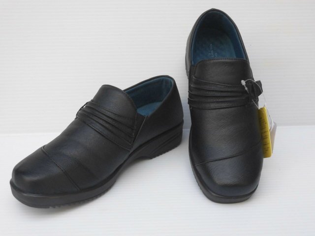 SALL sale 23.5 heel ...Rakuchin Comfort RC256 black lak chin comfort woman lady's . type slip-on shoes walking shoes 