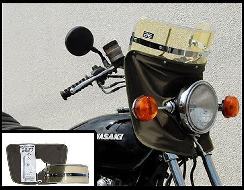 バイク用品Z-FATHER 旭風防黄ばみ短風防(緑布タレ)/CB250RS CB750four