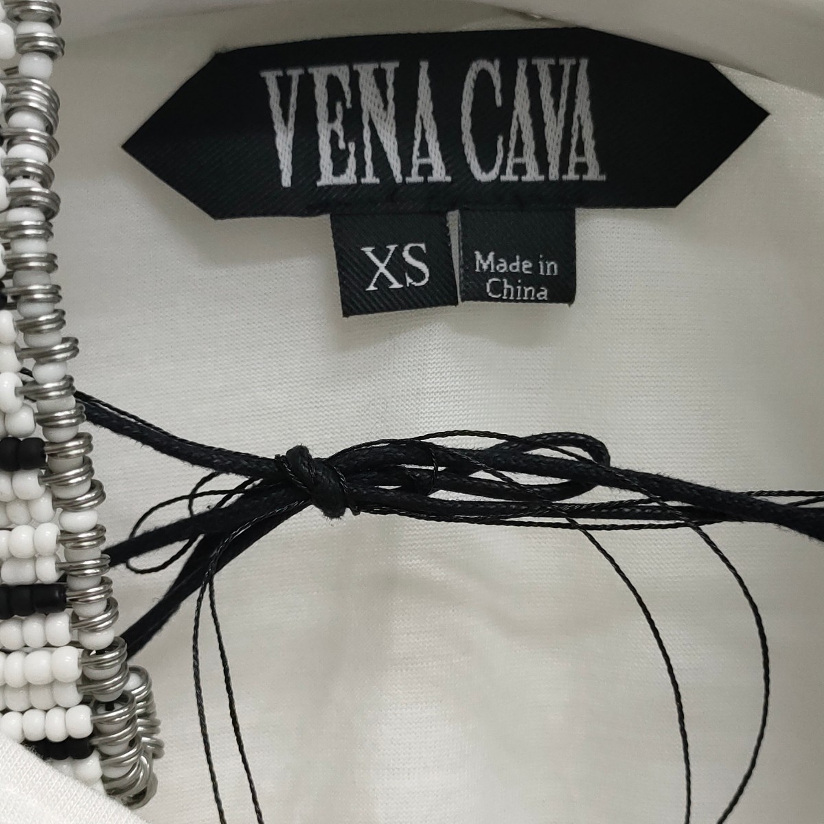 VENA CAVA / ヴェナカバ レディース チョークベルト付 シルク シャツワンピース 切り替えデザイン XSサイズ 定額40000円 I-2241_画像3