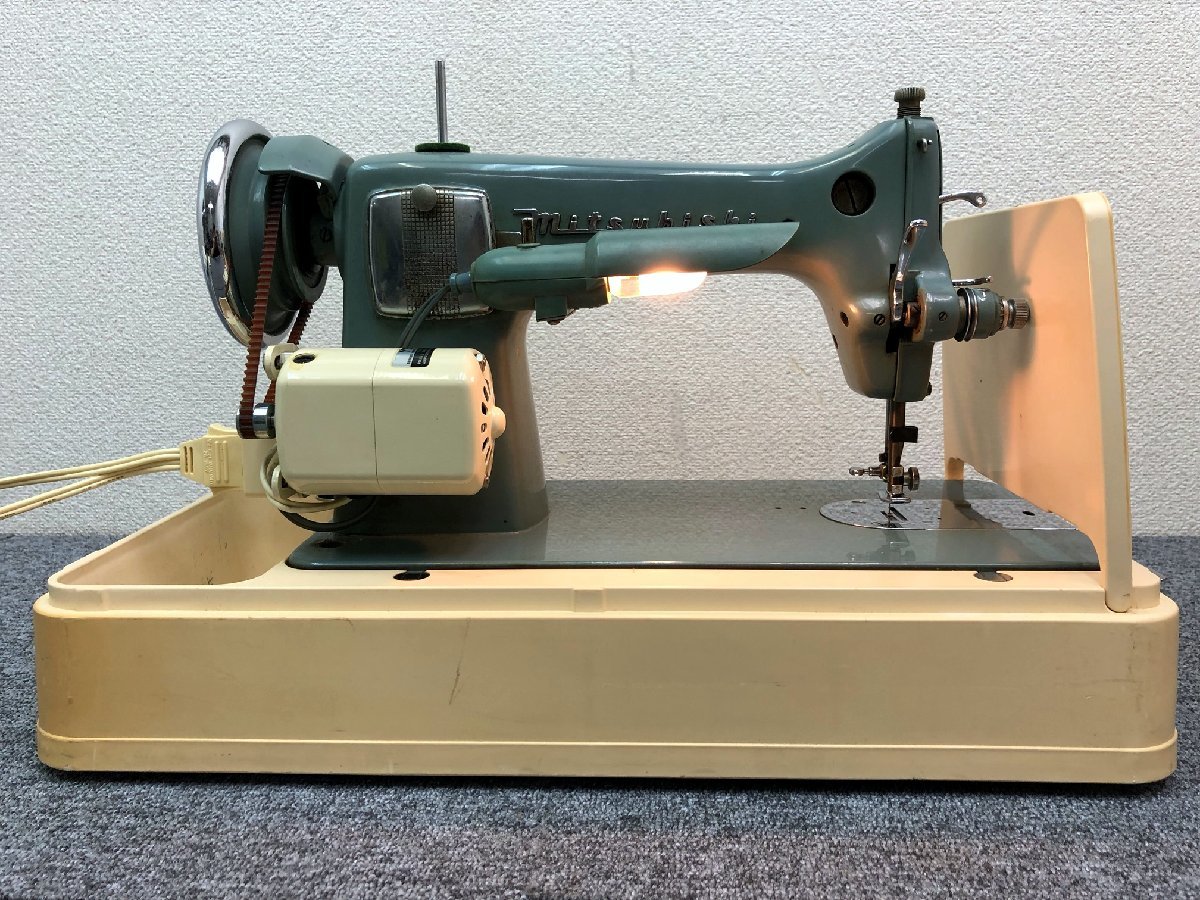 ⑪ 三菱 MITSUBISHI アンティーク ミシン SEWING MACHINE 足踏みミシン レトロ 手芸 裁縫 ハンドクラフト 動作品_画像7