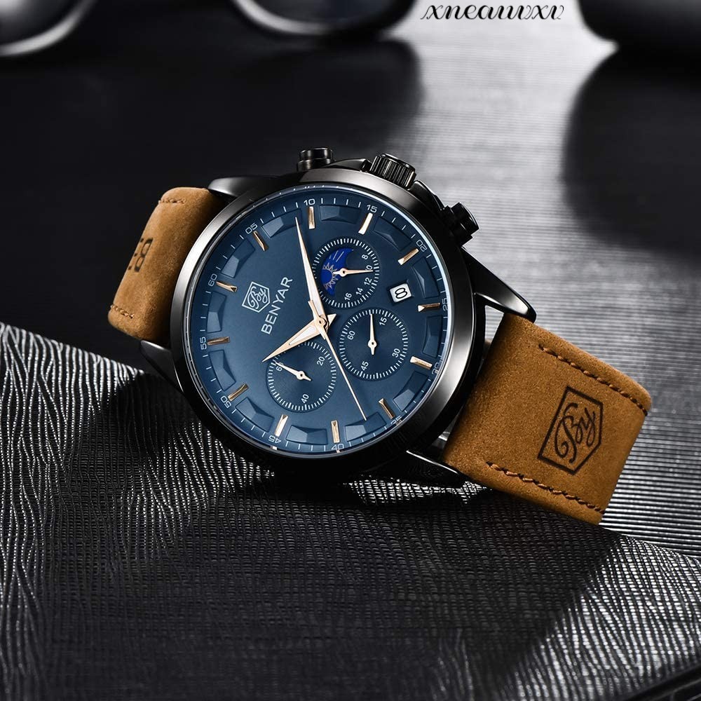 オシャレな 腕時計 ブラック/ネイビー クオーツ メンズ ウォッチ 防水 カジュアル ビジネス 高品質 モダン 男性 腕時計 ギフト プレゼント