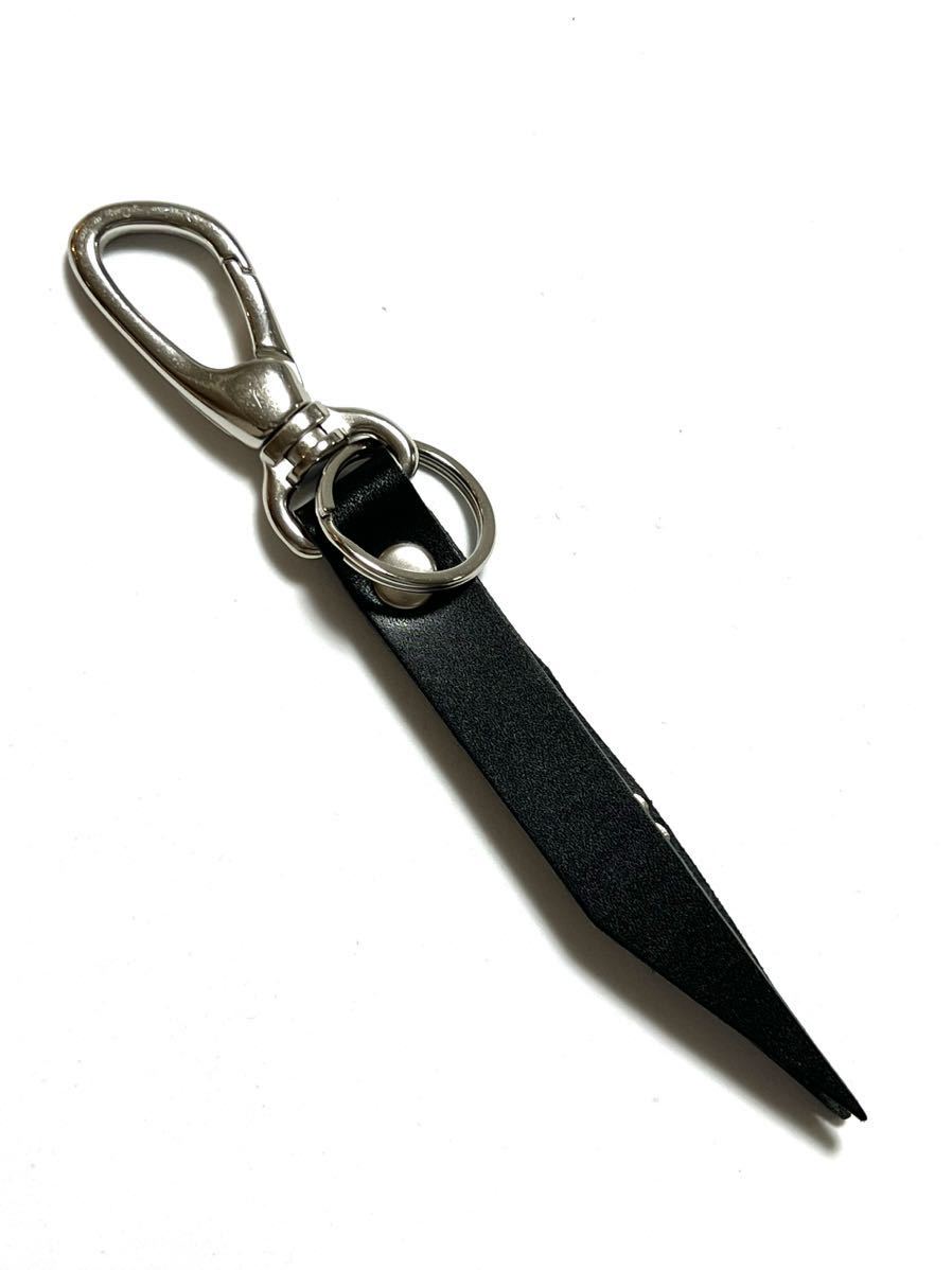  Tochigi кожа брелок для ключа кольцо для ключей ремешок заклепки сделано в Японии натуральная кожа черный новый товар не использовался бесплатная доставка 