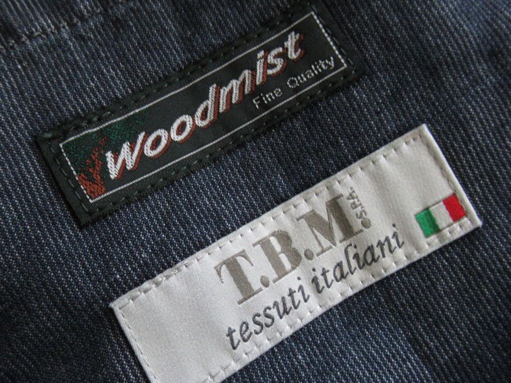 USED T.B.M. イタリア生地 コットン リネン ブルゾン ドリズラー ジャケット メンズ Lサイズ 高品質 ユニセックス ブルー 綿麻 春夏 青の画像8