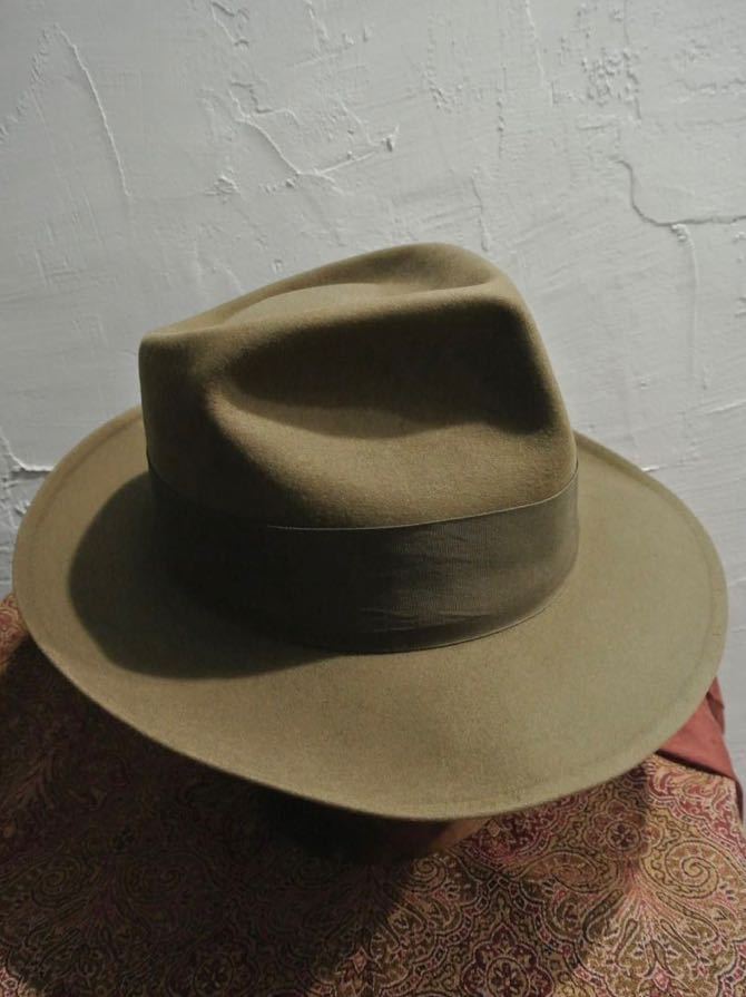 30s VINTAGE Dobbs 7 1/8ヴィンテージドブスドッブスギャング フェドラ