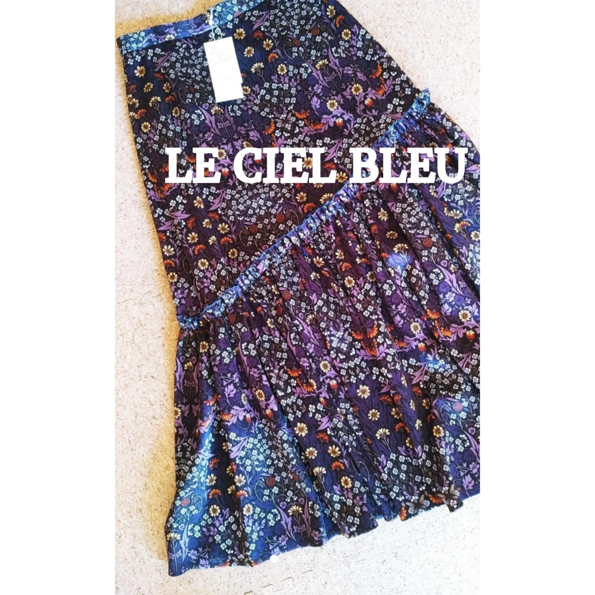  prompt decision! new goods LE CIEL BLEU* floral print frill long skirt Le Ciel Bleu 