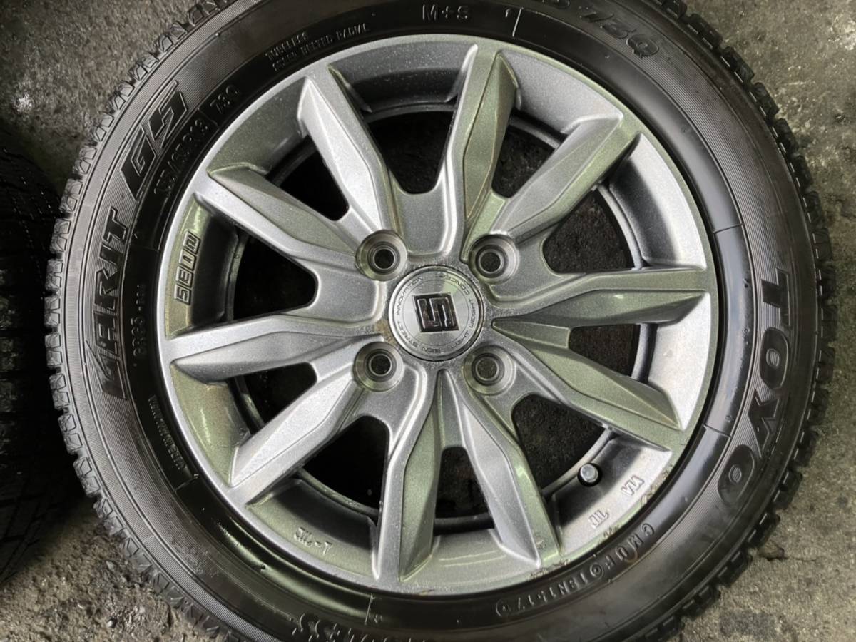 北海道発　KYOHO　ザイン　ホイール　TOYO　ガリットG5　155/65R13　7.5分山　4本　ワゴンR ライフ モコ MRワゴン EKワゴン_画像3