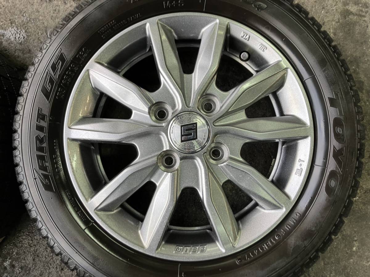 北海道発　KYOHO　ザイン　ホイール　TOYO　ガリットG5　155/65R13　7.5分山　4本　ワゴンR ライフ モコ MRワゴン EKワゴン_画像4