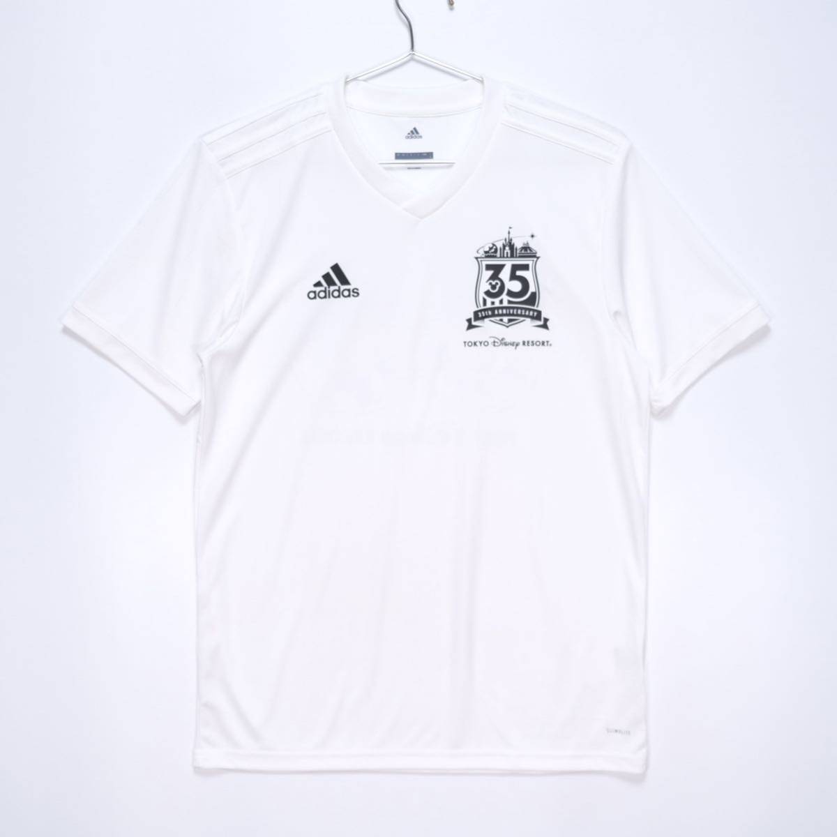 【送料無料】adidas(アディダス)/東京ディズニーリゾート 35周年記念/ジャージ(ホワイト)/ドライTシャツ/Lサイズ_画像1