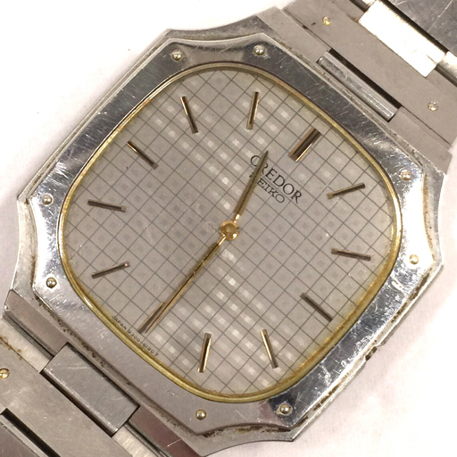 セイコー クレドール クォーツ 腕時計 9300-5070 シルバー文字盤 純正ブレス ファッション小物 ジャンク品 SEIKO