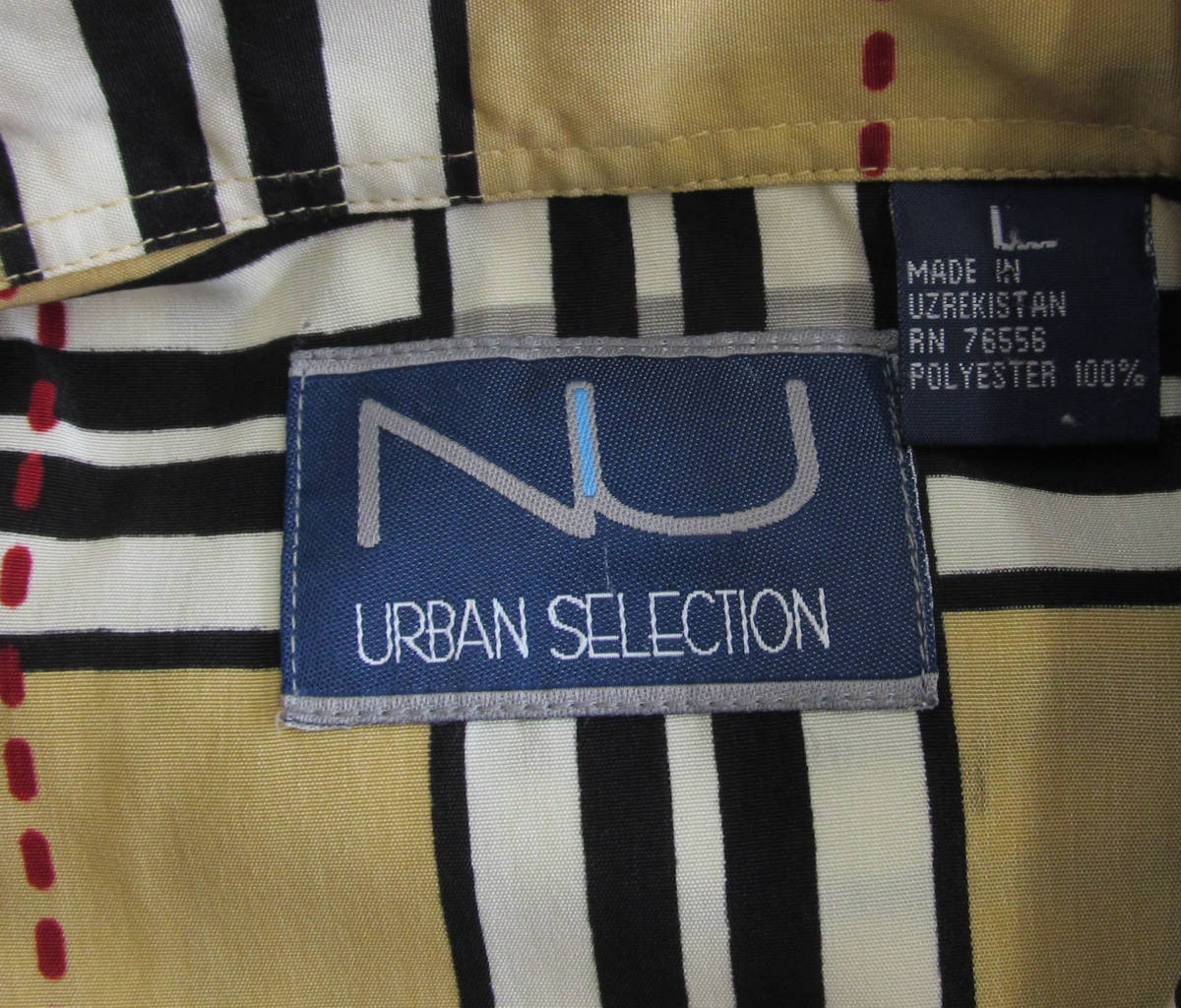 URBAN SELECTION 半袖 チェックシャツ ポリシャツ L c65_画像4