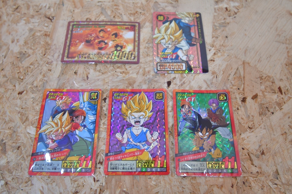 ドラゴンボール　カードダス　当時物　日本製　本弾　DBZカードダス1000　354　73　スーパーバトル　727　738　760　キラ　未剥がし　_画像1