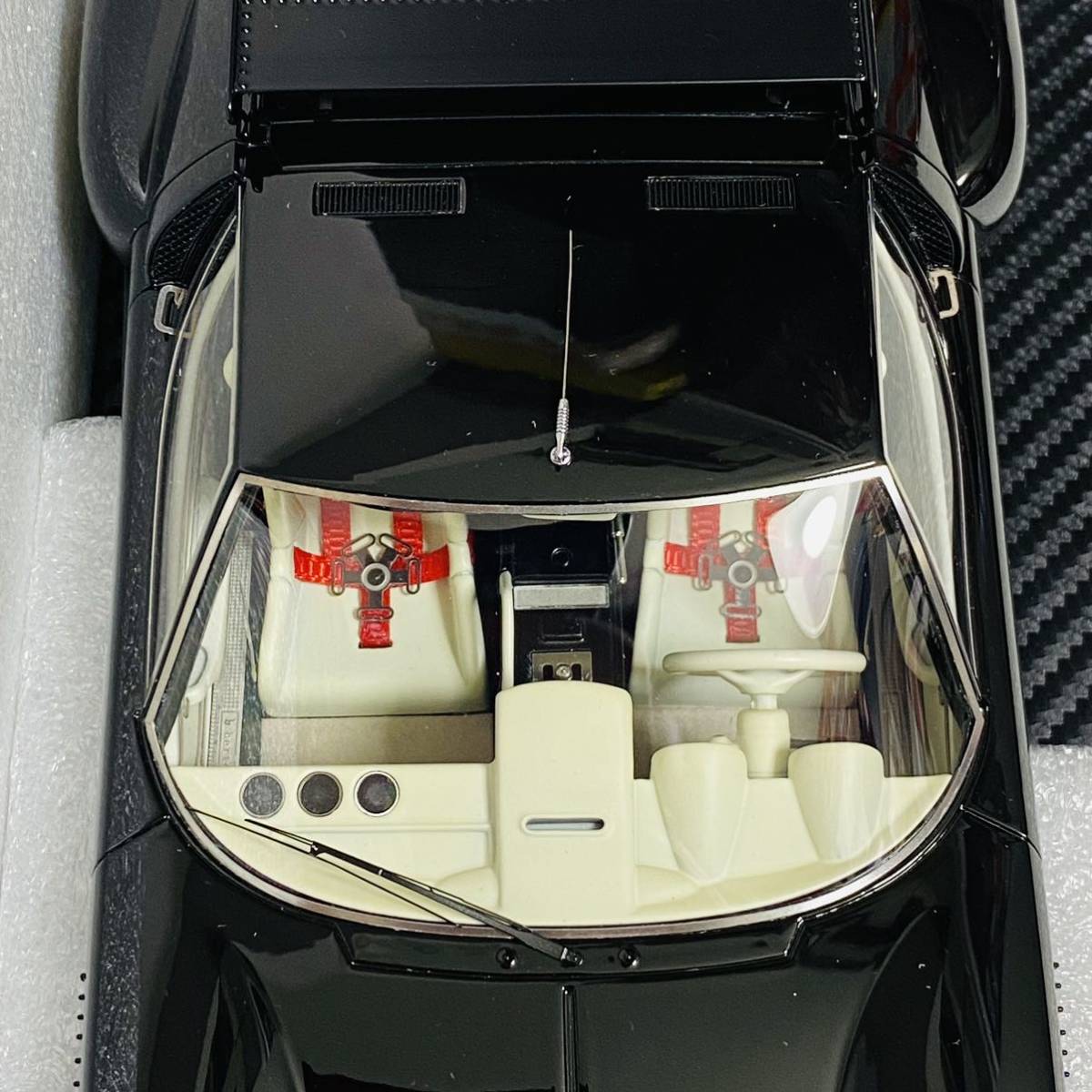 【美品】FrontiArt フロンティアート 1/18スケール Lamborghini ランボルギーニ ミウラ イオタ SVR ブラック モデルカー ミニカー 現状品_画像4