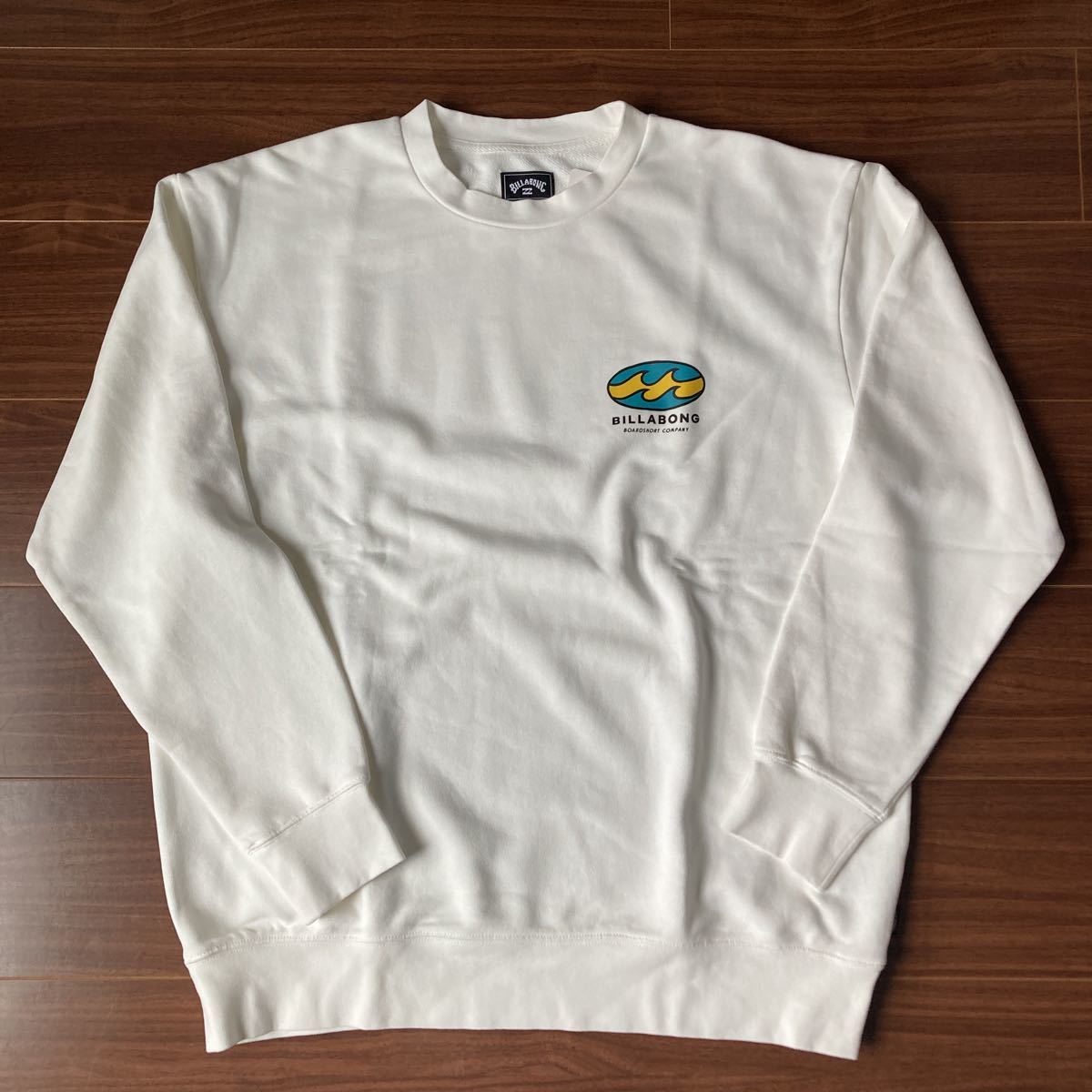  new goods BILLABONG Billabong white white sweatshirt back print L