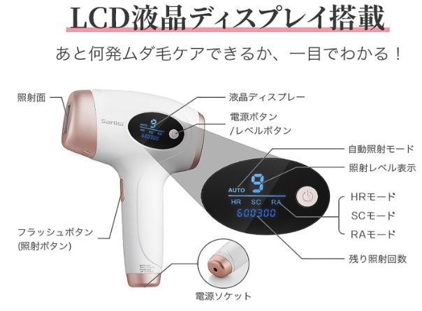  脱毛器 無痛脱毛 自動照射 60万発9段階 全身適用 VIO対応 家庭用 男女兼用 自宅でエステサロン ムダ毛ケア効果と美顔効果_画像1