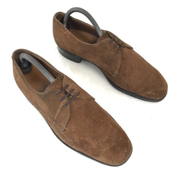 素敵でユニークな イングランド製☆本革/グッドイヤー製法/スエード/プレーントゥ【8/26.5/茶/BROWN】メーカー不明/ビジネス/dress shoes◆CD-64 26.5cm 素敵でユニークな イングランド製☆本革/グッドイヤー製法/スエード/プレーントゥ【8/26.5/茶/BROWN】メーカー不明/ビジネス/dress shoes◆CD-64 26.5cm