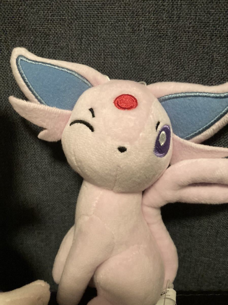 新品タグ付き ポケモンほぺぴたぬいぐるみミュウエーフィ2点セット_画像4