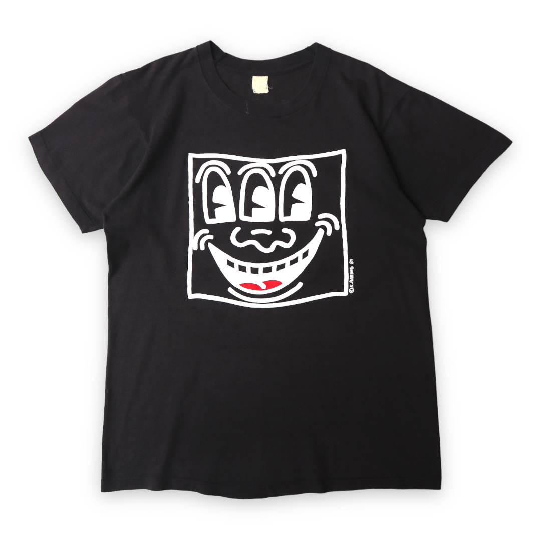 希少 80s Keith Haring 3-Eyed Face Tシャツ キース・ヘリング 三つ目 vintage ヴィンテージ アートT フォトT ピカソ supreme バンドT 90s