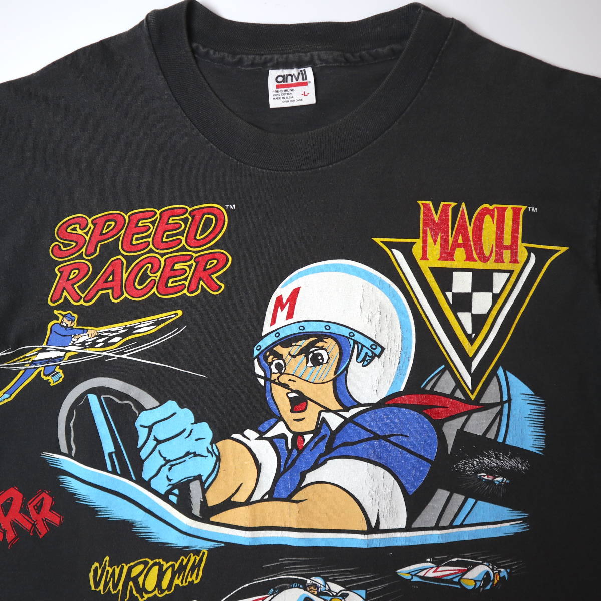 90s Speed Racer 総柄 Tシャツ マッハGoGoGo! アニメT キャラT