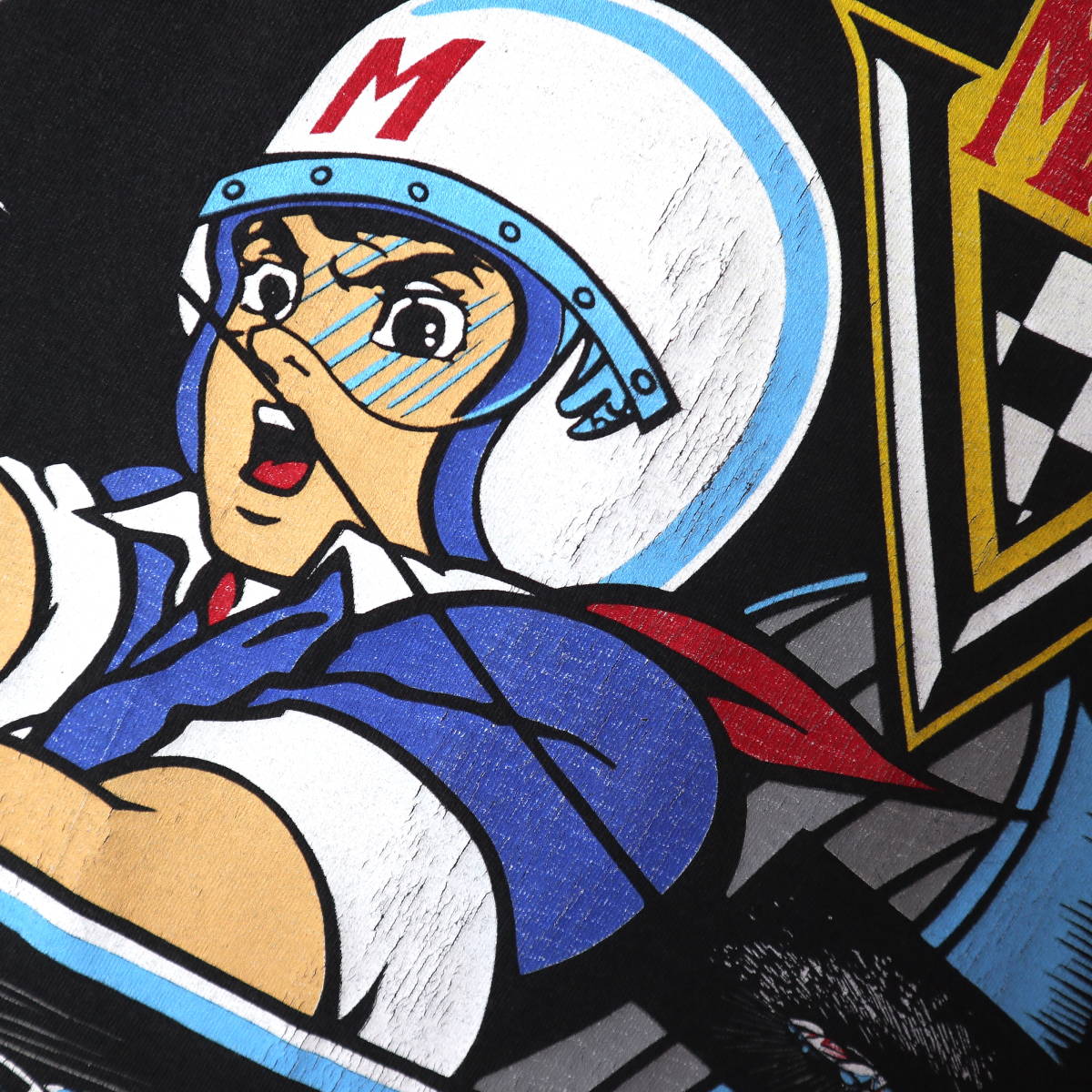 90s Speed Racer 総柄 Tシャツ マッハGoGoGo! アニメT キャラT
