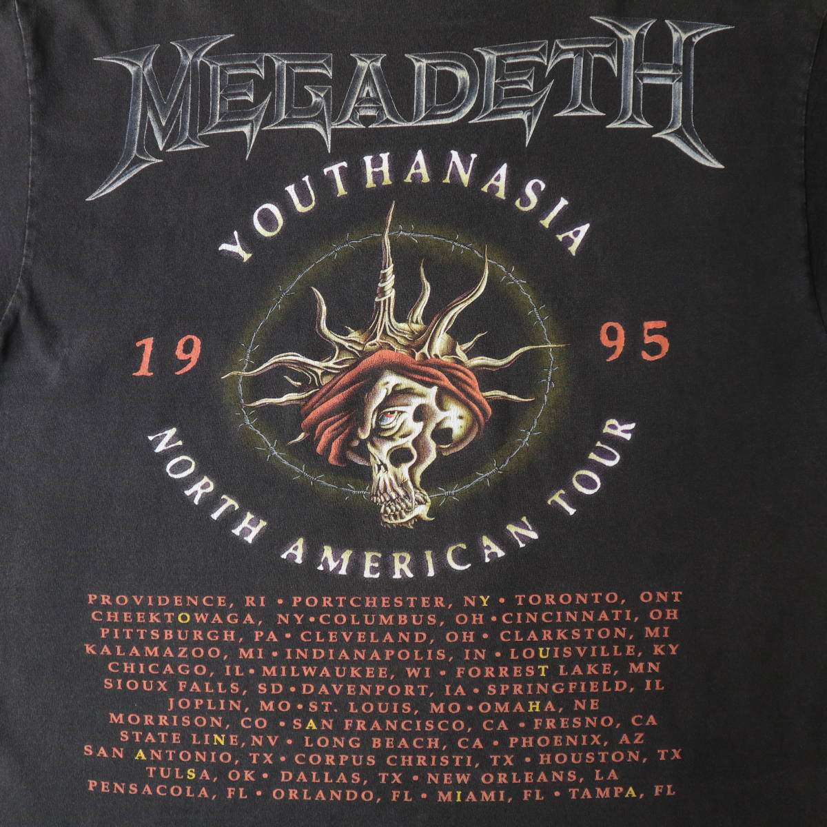 90s MEGADETH Youthanasia ツアー Tシャツ メガデス ユースアネイジア vintage ヴィンテージ バンドT メタリカ スレイヤー Nirvana REM_画像2