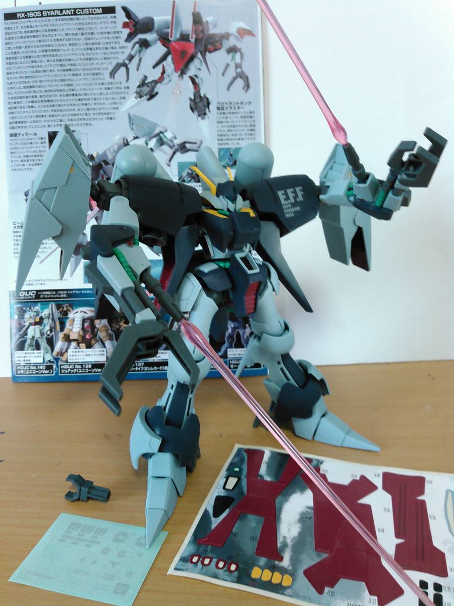 HGUC 1/144 バイアランカスタム 塗装 完成品 ガンダム UC HG ゼータ FＷ コンバージ ジャンク ガンプラ フィギュア ZZ プレバン限定 連邦軍_画像6