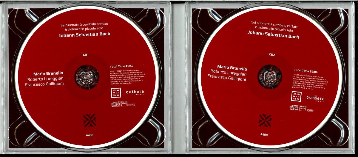 【CD】マリオ・ブルネロ：バッハ／4弦チェロ・ピッコロによるヴァイオリン・ソナタ集 BWV1014 - 1019