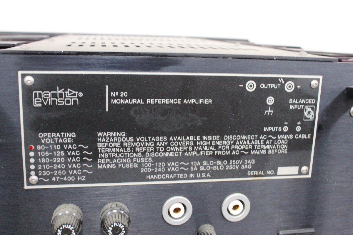 JChere雅虎拍卖代购:○超レア Mark Levinson マークレビンソン NO 20/2