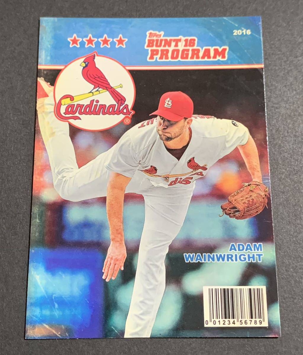 2016 Topps Bunt Program Adam Wainwright P-16 Cardinals MLB アダム・ウェインライト　カージナルス　インサート　メジャーリーグ_画像1