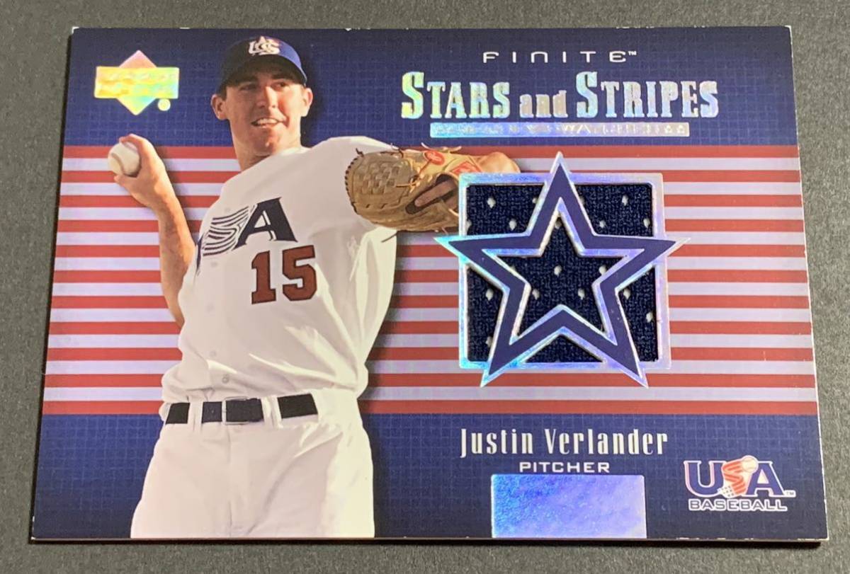 2003 Upper DecK Stars and Stripes Justin Verlander Game-Used Jersey USA-J5 RC Rookie バーランダー　ルーキー　ジャージ