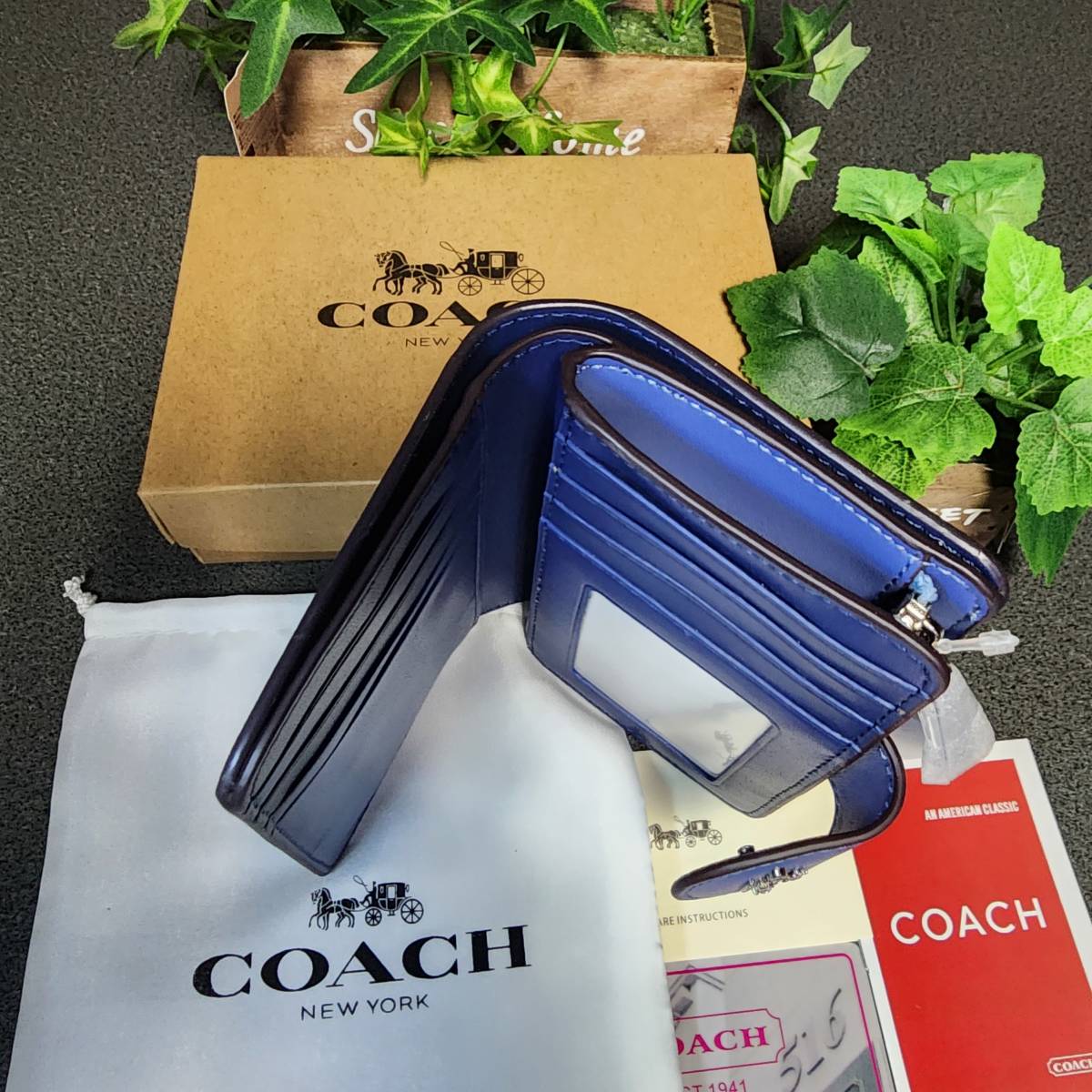 Sản phẩm 【新品・未使用】COACH/コーチ C3453 二つ折り財布 カフェ