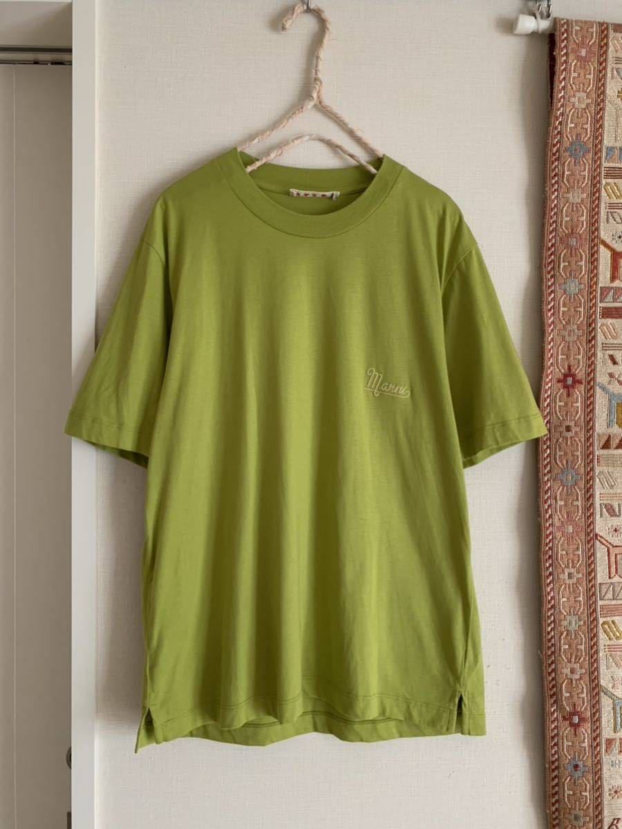 爆売り！ 美品 マルニ 黄緑 ロゴTシャツ トップス Tシャツ 半袖Tシャツ