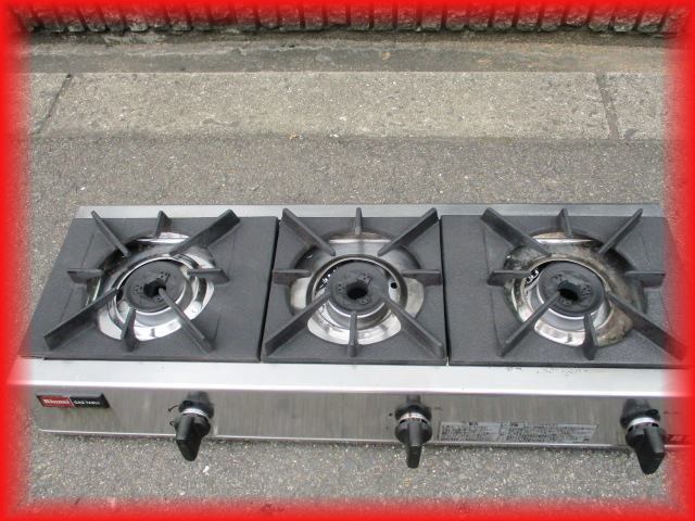 ガステーブルコンロ 3口 卓上ガスレンジ 都市ガス リンナイ RSB-306