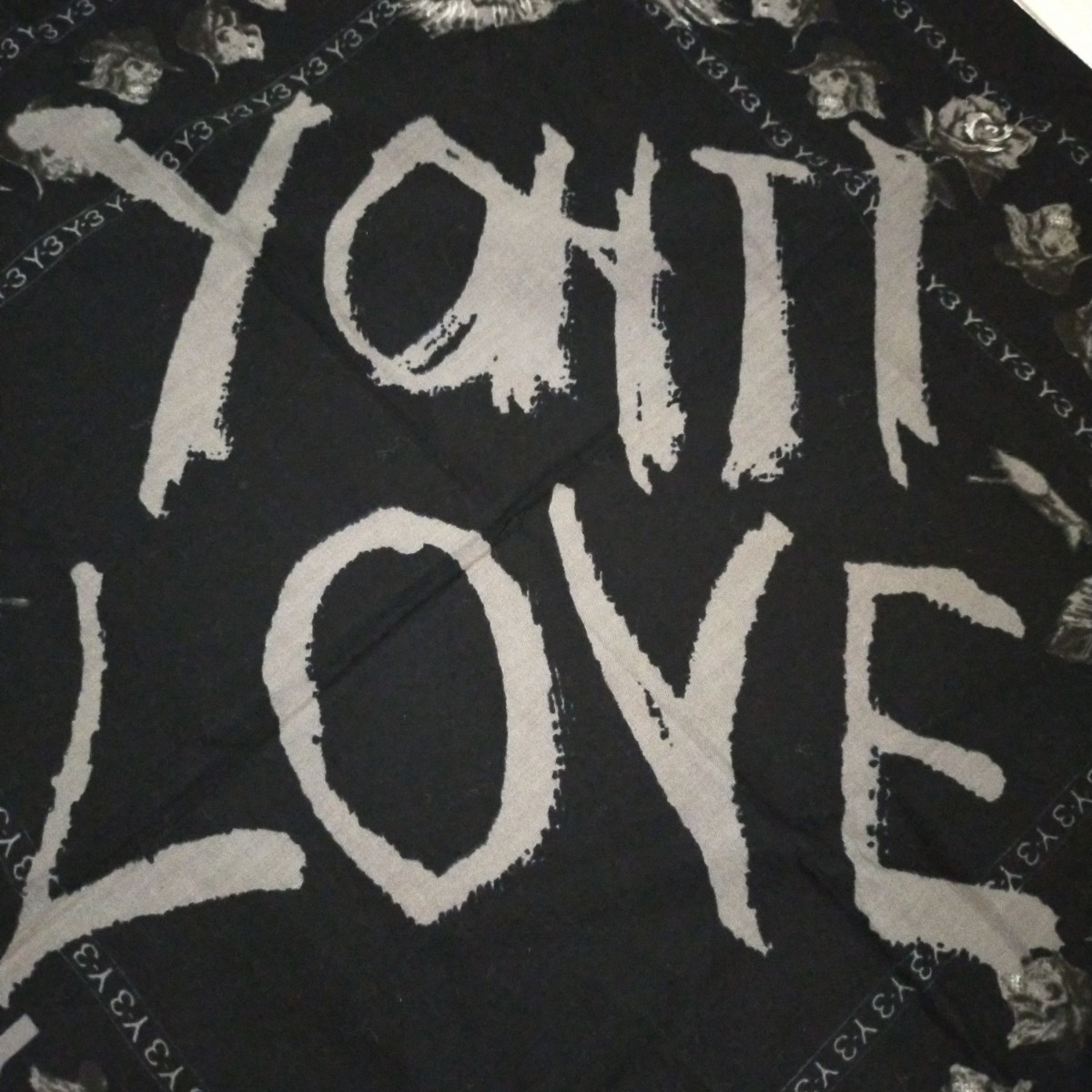 Y-3 19SS バンダナ BANDANA YOHJI LOVE スカル ローズ DY9343 ワイスリー Yohji Yamamoto ヨウジヤマモト