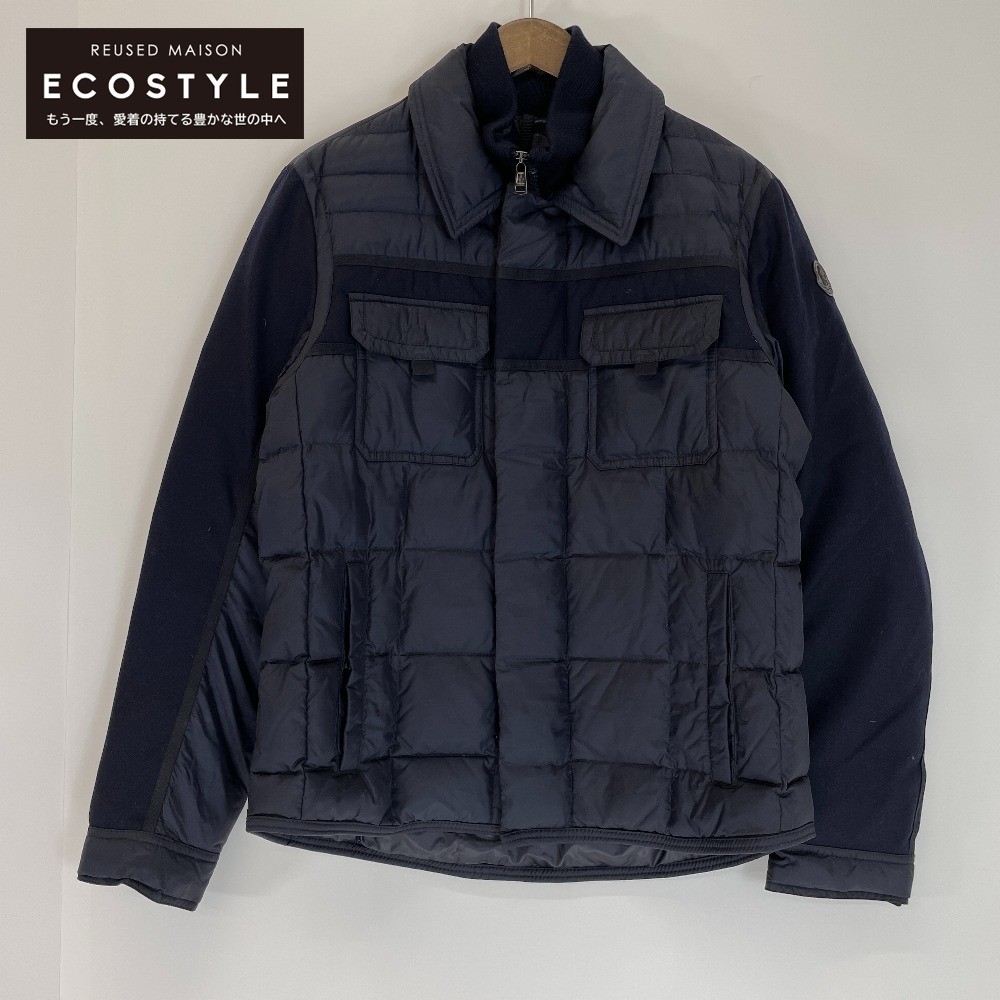 国内正規/ MONCLER モンクレール BLAIS ウール切替 ダウン ジャケット