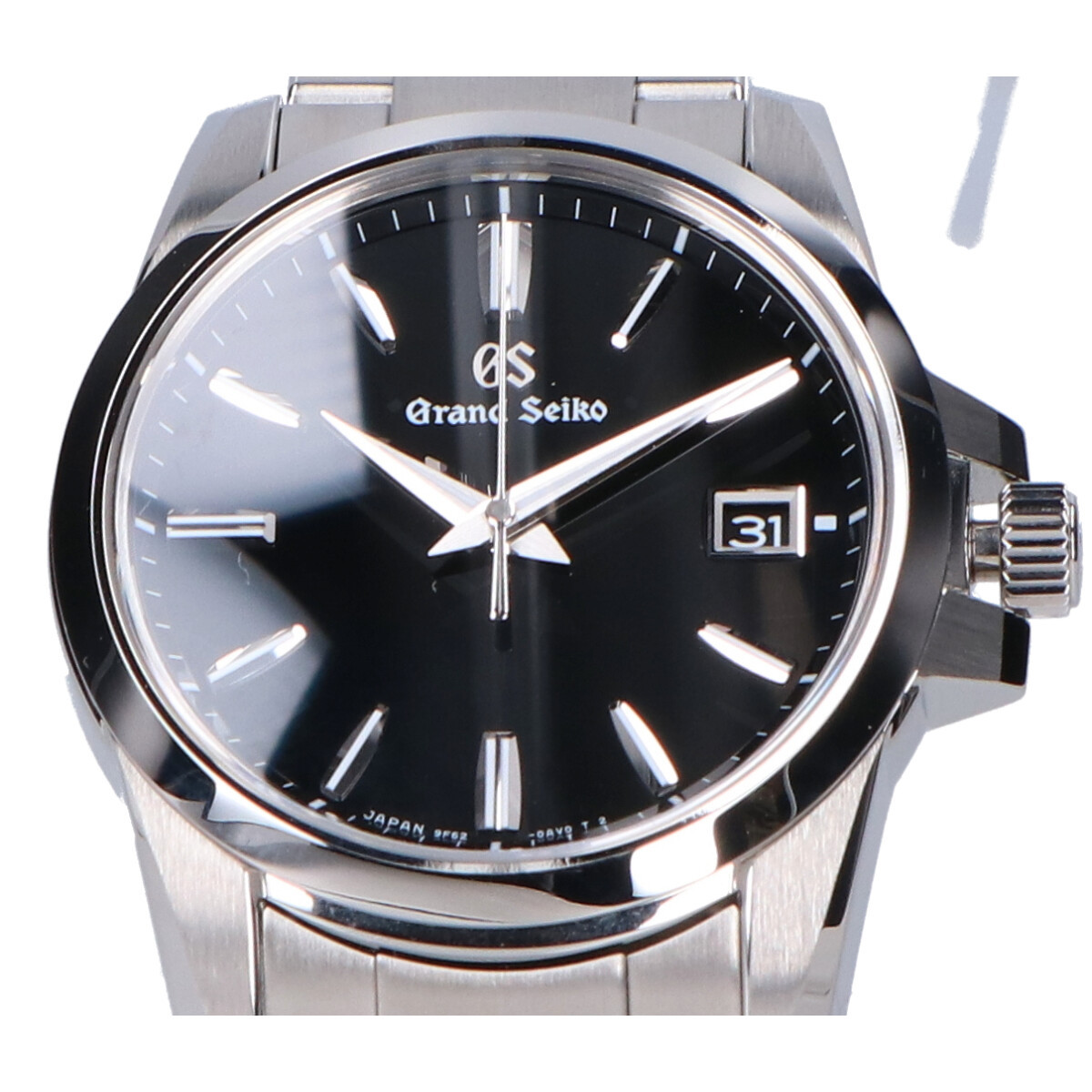 新品同様/ Grand Seiko グランドセイコー SBGX255 9F 黒文字盤 クオーツ ウォッチ 腕時計 シルバー メンズ 