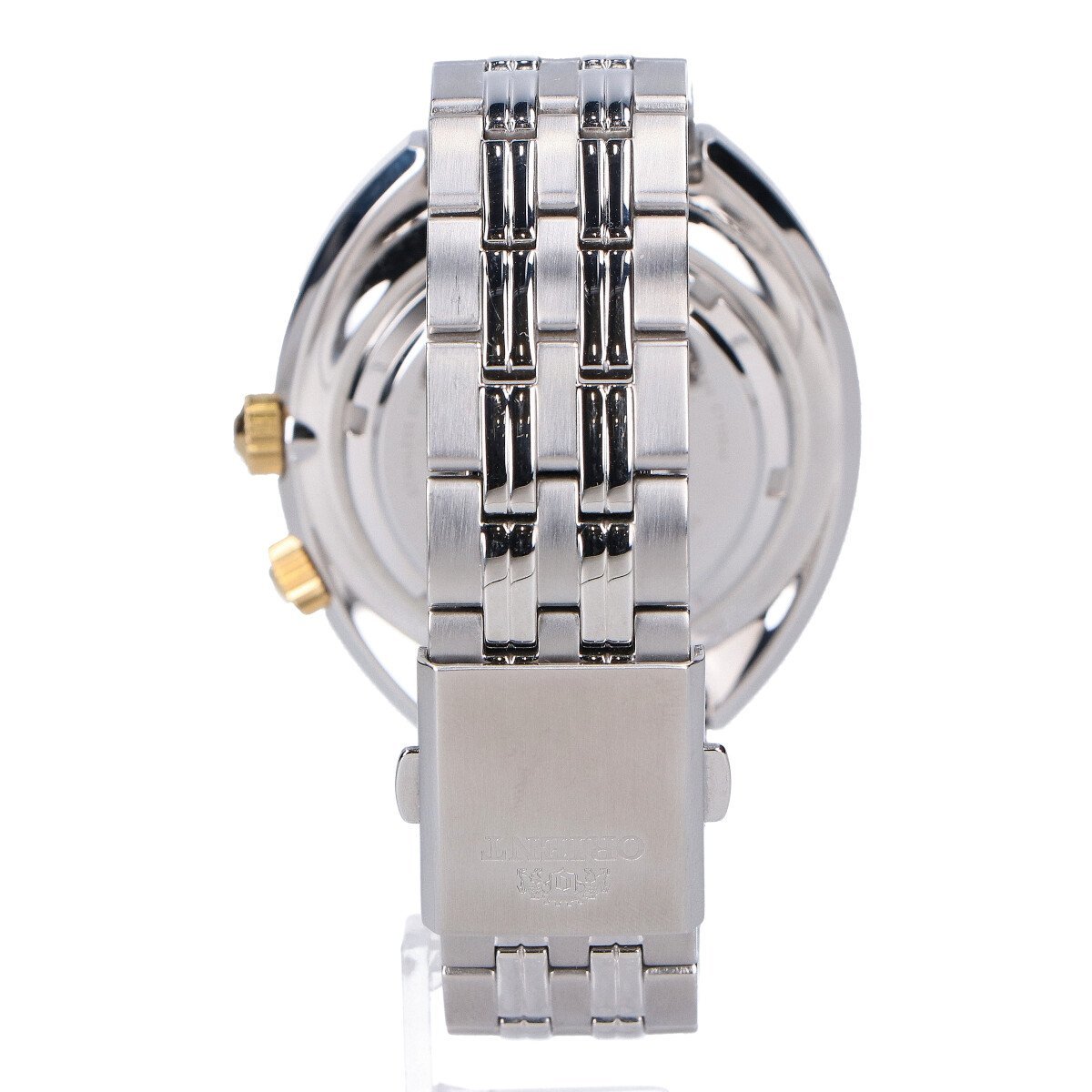 【美品/1円】ORIENT オリエント F692-UAS0 ワールドマップ 自動巻き 腕時計 シルバー メンズ_画像4