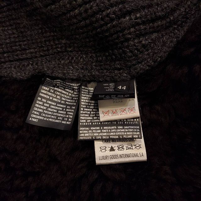 GUCCI (グッチ) メンズ ラムスキンニットボアコート ジャケット 44